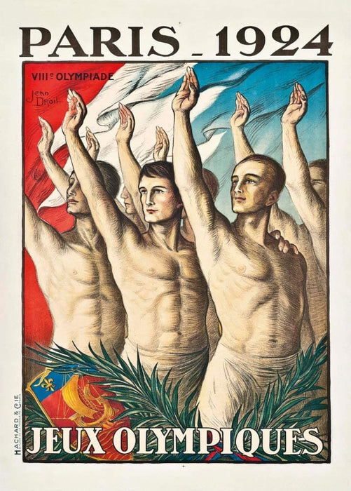 Vintage Olympics 'Paris, France, 1924', Reproduction 200gsm A3 Vintage Sports Poster