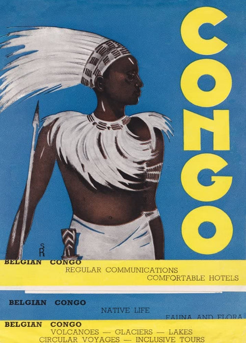 Vintage Travel Africa 'Congo', 1939, Reproduction 200gsm A3 Vintage Art Deco Travel Poster