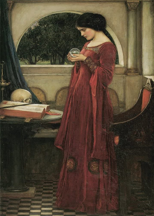 John William Waterhouse 'Crystal Ball', England, 1902, Reproduction Vintage 200gsm A3 Classic Art Poster