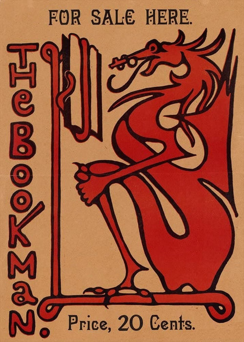 Vintage Literature 'The Bookman Literay Journal', U.S.A, 1890's, Reproduction 200gsm A3 Vintage Art Nouveau Poster