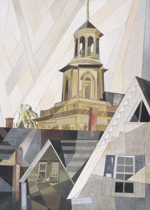 Charles Demuth 'After Sir Christopher Wren, Detail', U.S.A, 1920 Cubism Avant Garde, Reproduction 200gsm A3 Vintage Classic Art Poster - World of Art Global Limited