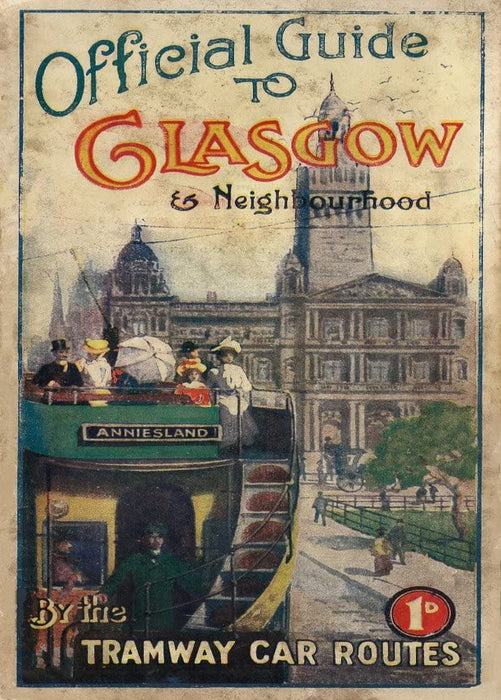 Vintage Travel Scotland 'Official Guide to Glasgow', 1905, Reproduction 200gsm A3 Vintage Travel Poster