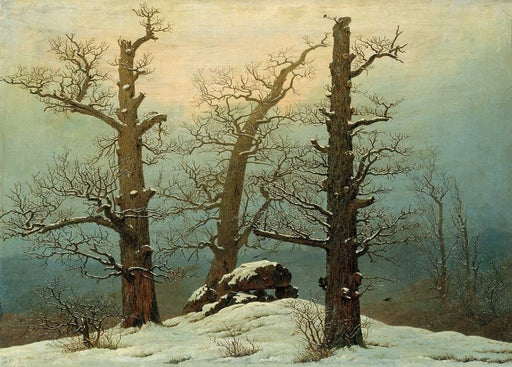 Caspar David Friedrich 'Cairn in The Snow', Germany, 1807, Reproduction 200gsm A3 Vintage Classic Art Poster - World of Art Global Limited