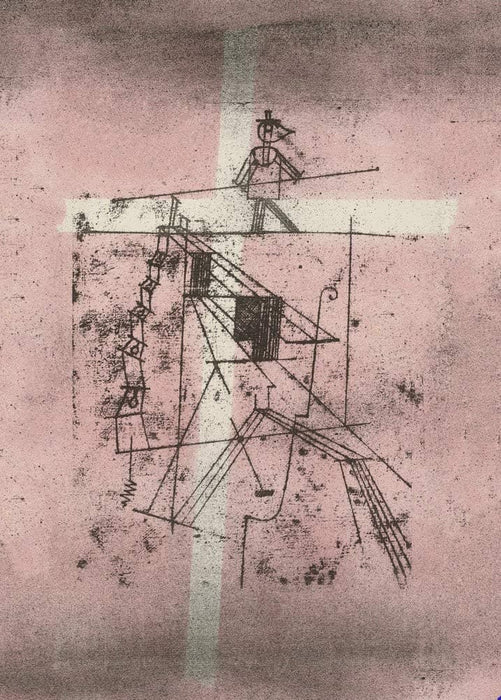 Paul Klee 'Tightrope Walker', Swiss-German, 1923, Reproduction 200gsm A3 Abstract, Bauhaus Vintage Classic Art Poster