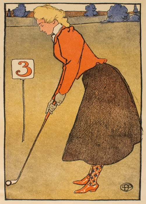 Vintage Golf 'The Third', U.S.A, 1889, Reproduction 200gsm A3 Vintage Art Nouveau Golfing Poster