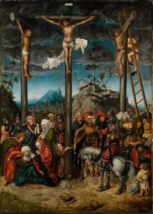 Lucas Cranach The Elder 'Crucifixion', 1506-20, Germany, Reproduction 200gsm A3 Vintage Classic Art Poster
