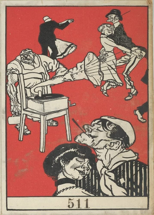 Wiener Werkstatte 'Dance', Moriz Jung, Austria, 1911, Reproduction 200gsm A3 Vintage Art Nouveau Secession Poster