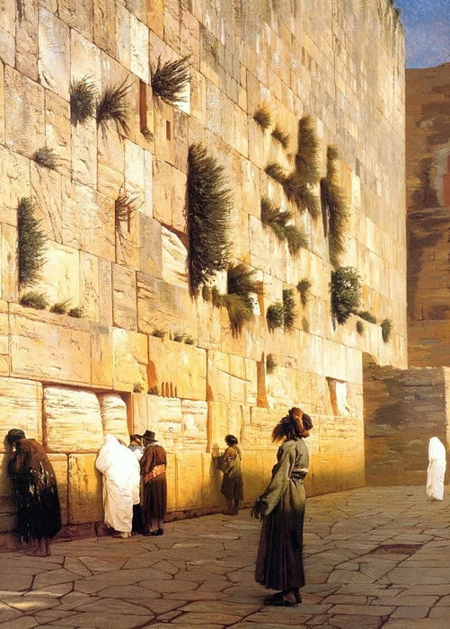Jean-Leon Gerome 'Solomon's Wall, Jerusalem, Detail', 1871, France, Reproduction 200gsm A3 Vintage Classic Art Poster