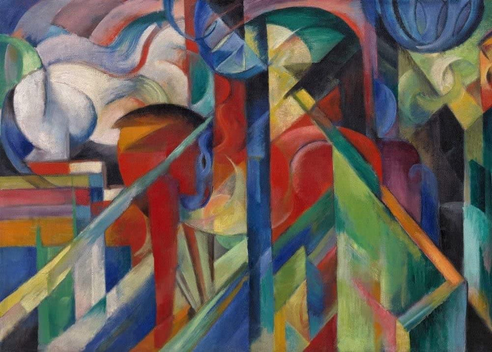 Franz Marc 'Stables, Detail', German Expressionism, 1913, Reproduction 200gsm A3 Vintage Classic Art Poster - World of Art Global Limited