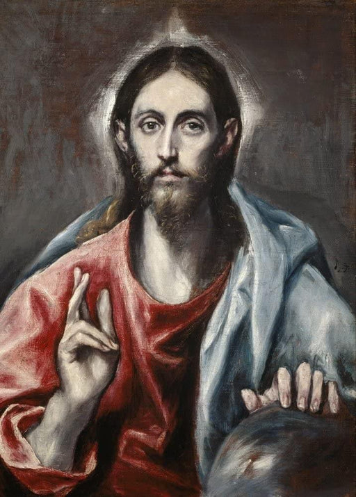 El Greco 'Christ Blessing. The Saviour of The World, Detail', 1600, Spain, Reproduction 200gsm A3 Classic Art Poster - World of Art Global Limited