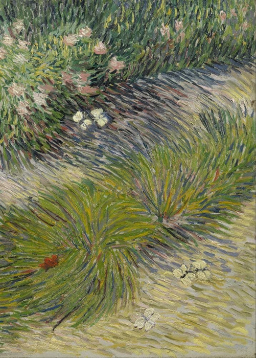 Vincent Van Gogh 'Grass and Butterflies, Detail', 1887, Netherlands, Reproduction 200gsm A3 Vintage Classic Art Poster