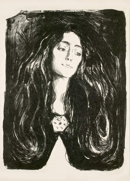 Edvard Munch 'Brooch, Eva Mudocci', Norway, 1903, Reproduction 200gsm A3 Vintage Classic Art Poster - World of Art Global Limited
