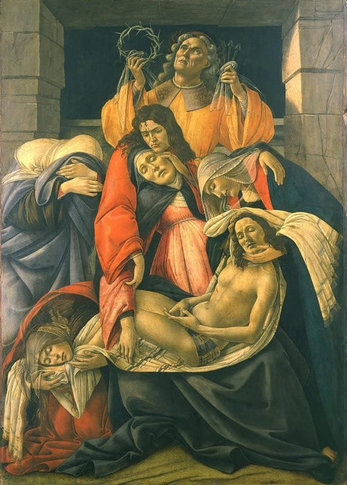 Sandro Botticelli 'The Lamentation Over The Dead Christ, Detail', Circa. 1495-1500, Reproduction 200gsm A3 Classic Art Poster