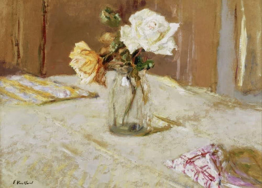 Edouard Vuillard 'Roses in a Glass vase, Detail', France, 1919, Impressionism, Reproduction 200gsm A3 Vintage Classic Art Poster - World of Art Global Limited