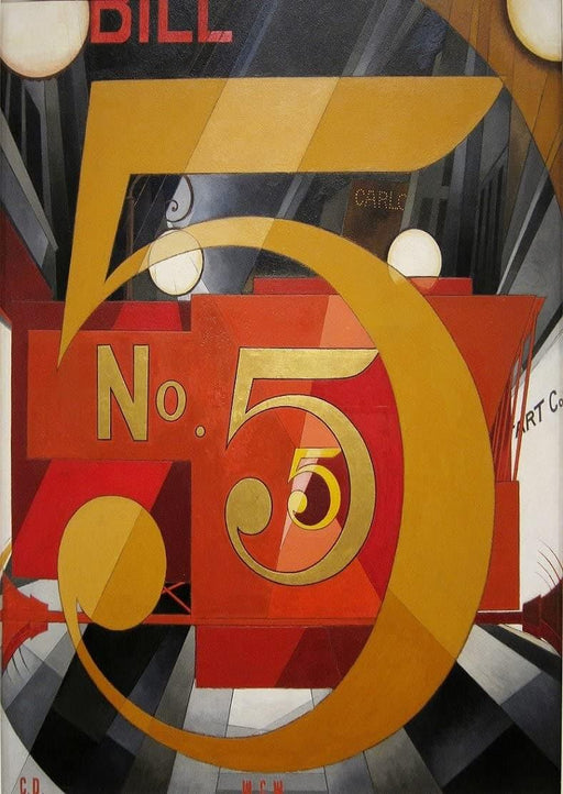 Charles Demuth 'I Saw The Figure 5 in Gold', U.S.A, 1928 Cubism Avant Garde, Reproduction 200gsm A3 Vintage Classic Art Poster - World of Art Global Limited