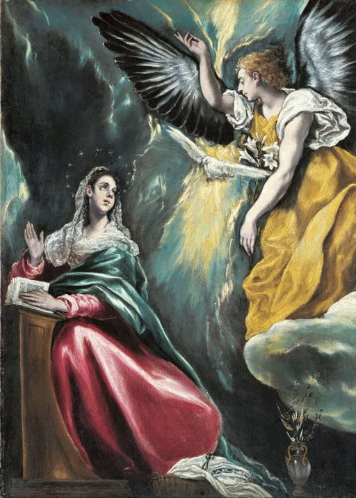 El Greco 'Annunciation, Detail', 1590-1603, Spain, Reproduction 200gsm A3 Classic Art Poster - World of Art Global Limited