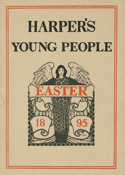 Vintage Literature 'Easter', from 'Harper's Magazine', U.S.A, 1895, Maxfield Parrish, Reproduction 200gsm A3 Vintage Art Nouveau Poster
