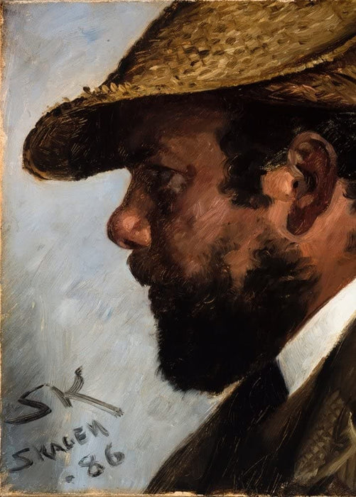 Peder Severin Kroyer 'Adrian Stokes, Detail', Denmark, 1886, Reproduction 200gsm A3 Vintage Classic Art Poster