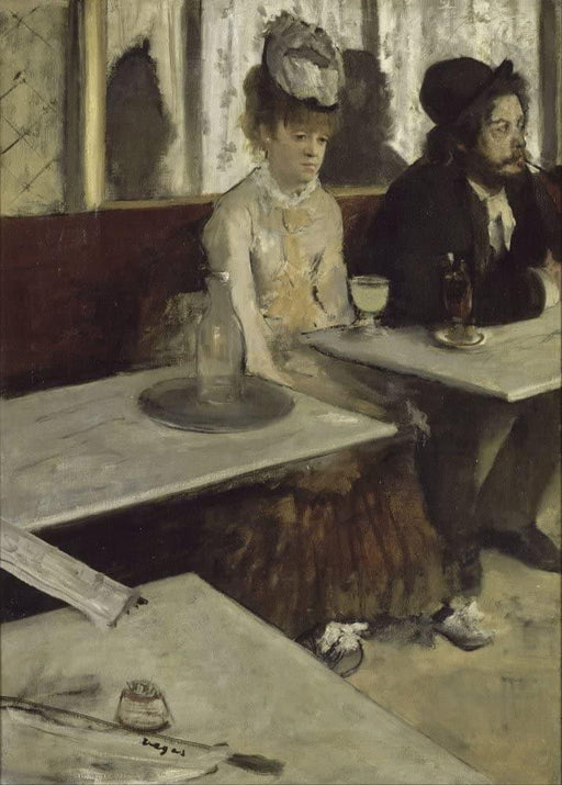 Edgar Degas 'A Cafe, L'Absinthe', France, 1876, Impressionism, Reproduction 200gsm A3 Vintage Classic Art Poster - World of Art Global Limited