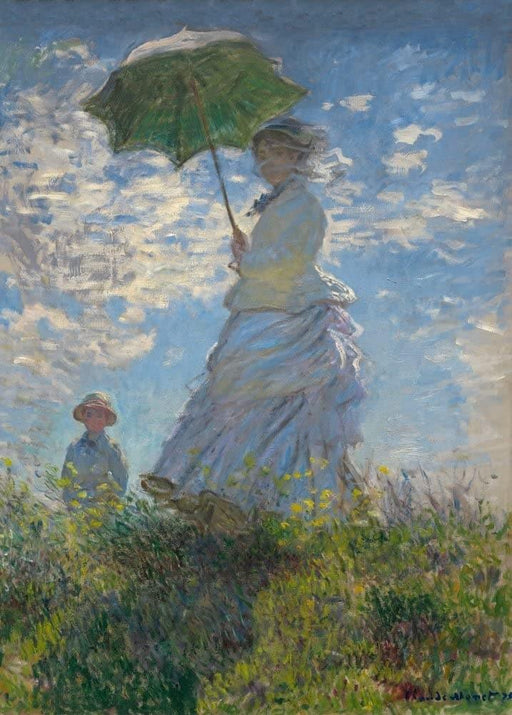 Claude Monet 'Woman with a Parasol. Madame Monet and her Son, Detail', France, 1875, Impressionism, Reproduction 200gsm A3 Vintage Classic Art Poster - World of Art Global Limited