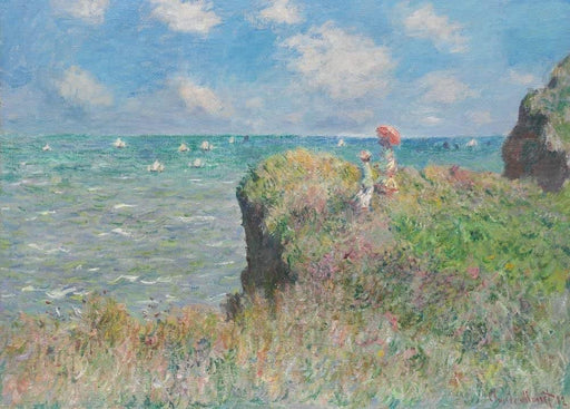 Claude Monet 'Clifftop Walk at Pourville, Detail', France, 1882, Reproduction 200gsm A3 Vintage Poster - World of Art Global Limited