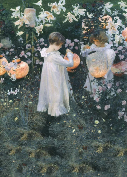 John Singer Sargent 'Carnation Lily, Lily, Rose', U.S.A, 1885-86, Reproduction 200gsm A3 Vintage Classic Art Poster