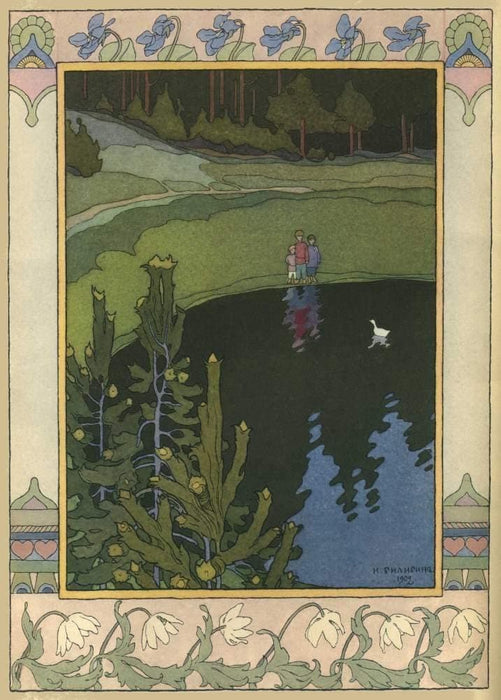 Ivan Bilibin 'White Duck', Russia, 1902, Reproduction 200gsm A3 Vintage Classic Art Poster