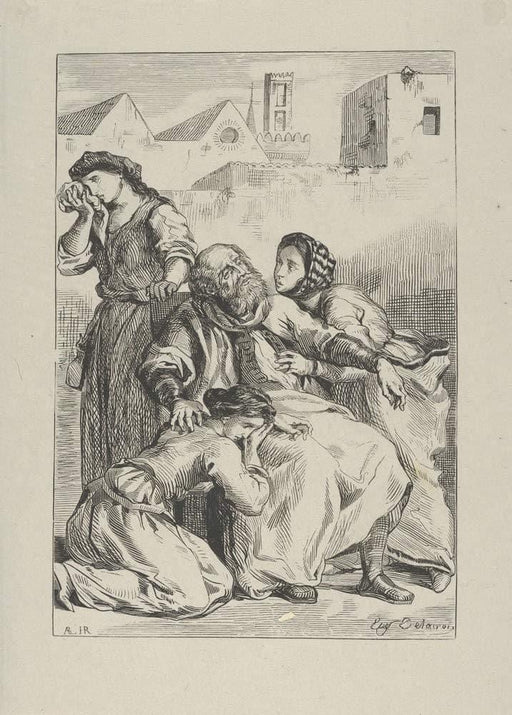Eugene Delacroix 'Death of Goetz von Berlichingen', France, 1845, Reproduction 200gsm A3 Classic Art Vintage Poster - World of Art Global Limited