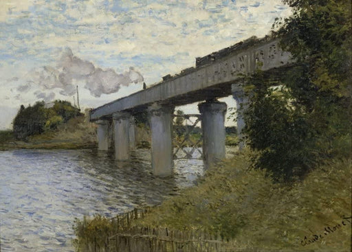 Claude Monet 'The Railroad Bridge in Argenteuil', France, 1873-74, Impressionism, Reproduction 200gsm A3 Vintage Classic Art Poster - World of Art Global Limited