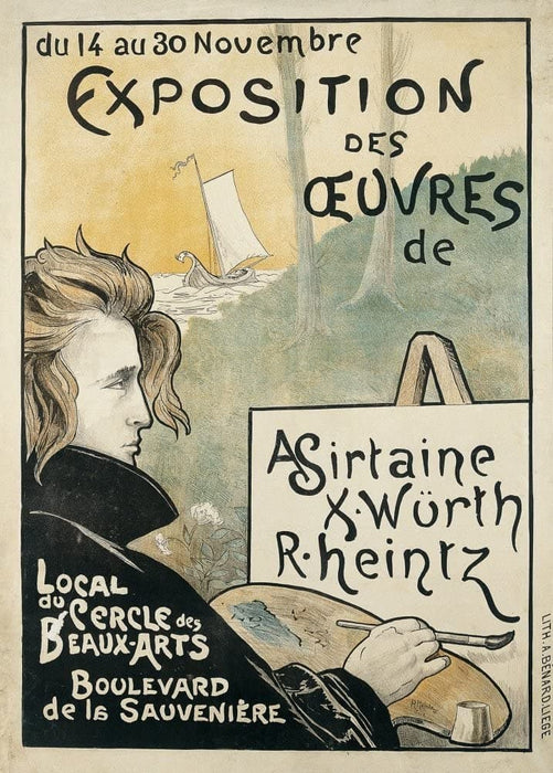 Vintage Travel France 'Exposition des Oeuvres', 1897, Reproduction 200gsm A3 Vintage Art Nouveau Poster