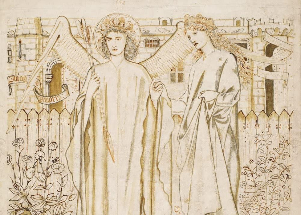Edward Burne-Jones 'Amor and Alcestis, from Chaucer's 'Legend of Good Women' Detail', England, 1864, Reproduction 200gsm A3 Vintage Classic Art Poster - World of Art Global Limited