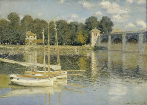Claude Monet 'The Argenteuil Bridge', France, 1874, Impressionism, Reproduction 200gsm A3 Vintage Classic Art Poster - World of Art Global Limited