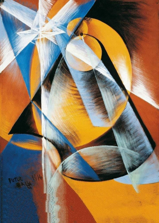 Giacomo Balla 'Mercury Passing in Front of The Sun', Italy, 1914, Futurism, Reproduction 200gsm A3 Vintage Classic Art Poster - World of Art Global Limited