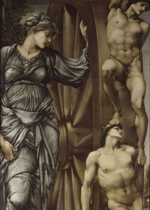 Edward Burne-Jones 'The Wheel of Fortune, Detail', England, 1883, Reproduction 200gsm A3 Vintage Classic Art Poster - World of Art Global Limited