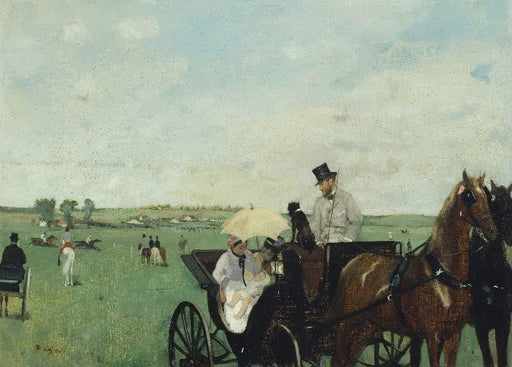 Edgar Degas 'at The Races in The Countryside, Detail', France, 1869, Impressionism, Reproduction 200gsm A3 Vintage Classic Art Poster - World of Art Global Limited