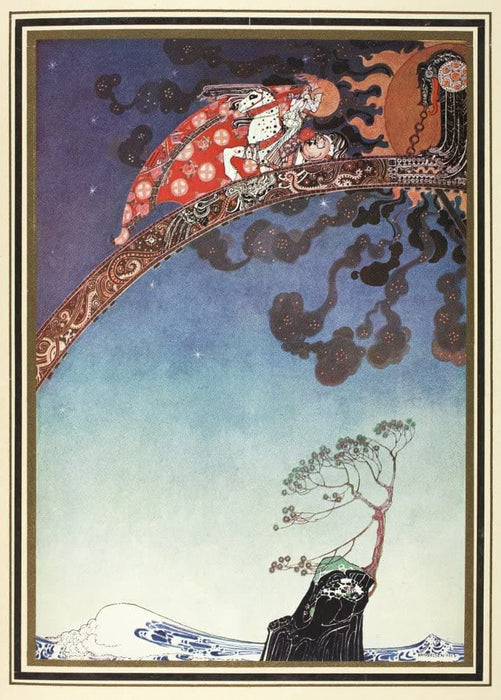 Kay Nielsen 'Lifted Away as Far as They Could', from 'East of The Sun and West of The Moon', Denmark, 1914, Reproduction Vintage 200gsm A3 Classic Poster
