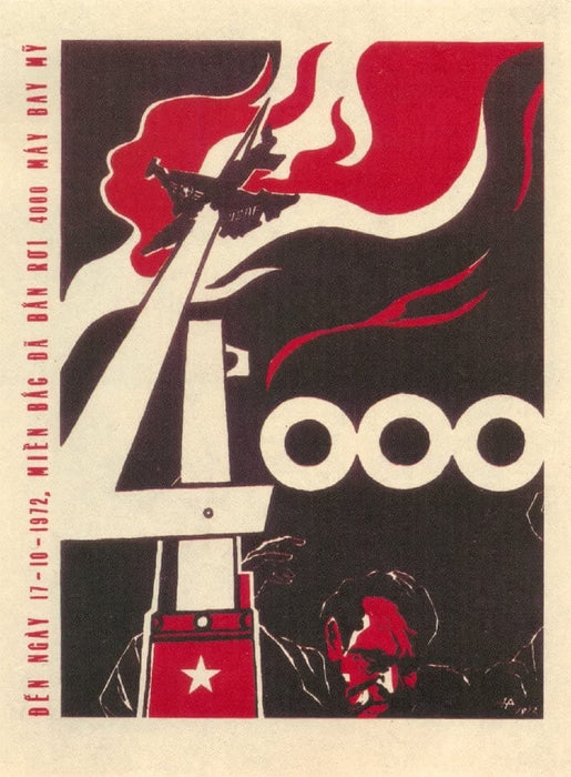 Vintage Vietnam War Propaganda 'The North Shot Down 4,000 US Planes, Vietnam, 1955-75, Reproduction 200gsm A3 Vintage Propaganda Poster