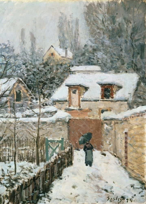 Alfred Sisley 'Snow at Louveciennes, Detail', 1874, British, Impressionism, Reproduction 200gsm A3 Vintage Classic Art Poster - World of Art Global Limited