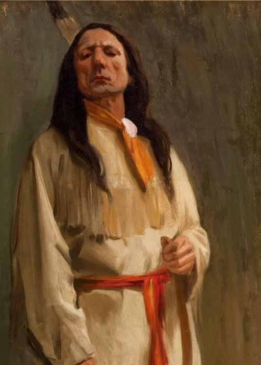 Eanger Irving Couse 'Pride of The Camp', U.S.A, 1800's, Reproduction 200gsm A3 Vintage Classic Native American Art Poster - World of Art Global Limited