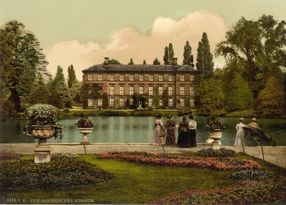 Vintage Travel England 'Kew Gardens, The Museum, London', 1890's, Reproduction 200gsm A3 Travel Photography Poster