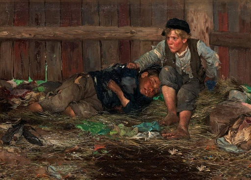 August Malmström 'Polisen Kommer, Watch Out, The Police are on Their Way', Sweden, 1866, Reproduction 200gsm A3 Vintage Poster - World of Art Global Limited