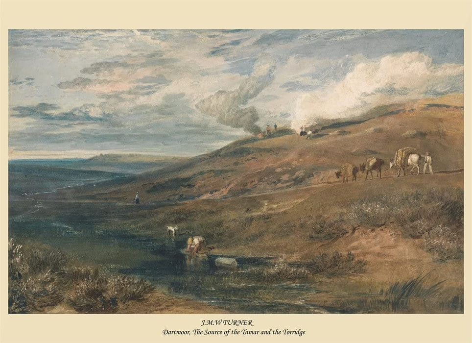 J.M.W Turner 'Dartmoor, The Source of The Tamar and The Torridge', England, 1813, Reproduction Vintage 200gsm A3 Classic Art Poster
