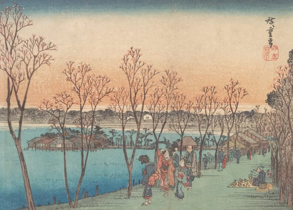 Hiroshige 'Ueno, Shinobazu no IKE', Japan, 19th Century, Reproduction 200gsm A3 Vintage Classic Ukiyo-e Art Poster