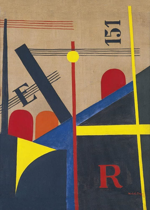 Laszlo Moholy-Nagy 'Railway', 1920's, Hungary, Reproduction 200gsm A3 Vintage Classic Bauhaus Constructivism Poster