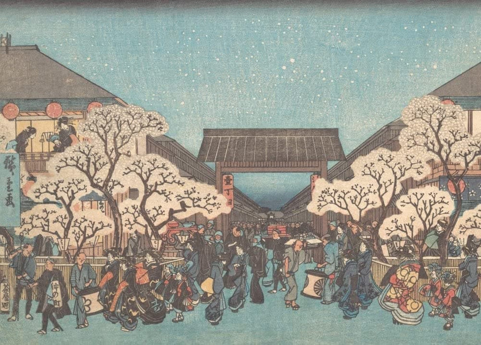 Hiroshige 'Yokkaichi', Japan, 19th Century, Reproduction 200gsm A3 Vintage Classic Ukiyo-e Art Poster