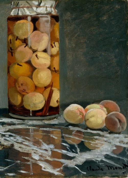 Claude Monet 'Jar of Peaches', France, 1866, Impressionism, Reproduction 200gsm A3 Vintage Classic Art Poster - World of Art Global Limited
