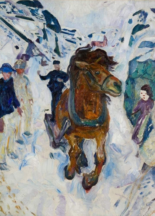 Edvard Munch 'Galloping Horse, Detail', Norway, 1910-12, Reproduction 200gsm A3 Vintage Classic Art Poster - World of Art Global Limited