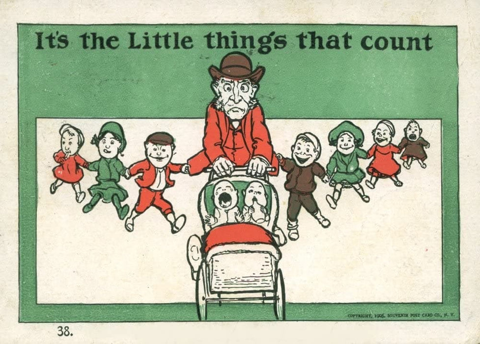 Vintage Anti-Suffragette Propaganda 'It's The Little Things That Count', Circa. 1905-1918, Reproduction 200gsm A3 Classic Vintage Suffragette Poster
