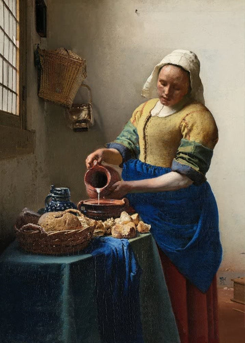 Johannes Vermeer 'The Milkmaid, Detail', Netherlands, 1660, Reproduction 200gsm Vintage A3 Classic Art Poster