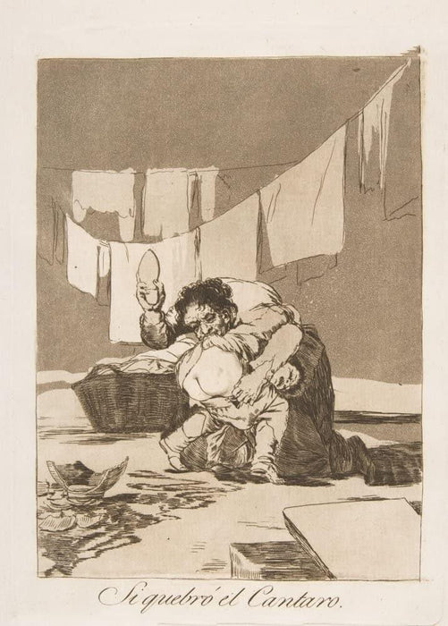 Goya 'If he Broke The Pot', Spain, 1799, Reproduction 200gsm A3 Vintage Classic Art Poster - World of Art Global Limited